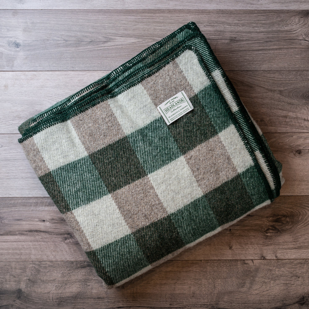 Green and grey blanket sale